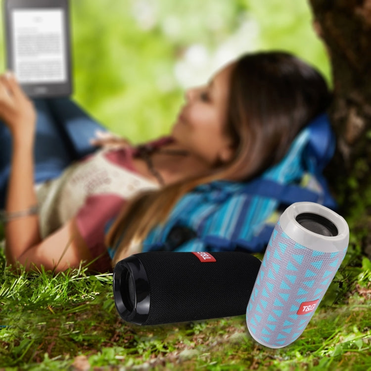 T&G TG117 Portable Bluetooth Stereo Speaker, with Built-in MIC, Support Hands-free Calls & TF Card & AUX IN & FM, Bluetooth Distance: 10m(Blue) - Desktop Speaker by T&G | Online Shopping UK | buy2fix