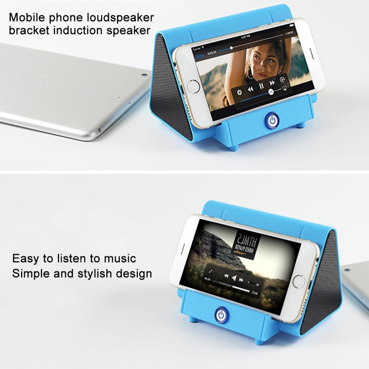 SY317A Portable Phone Stand Wireless Induction Stereo Speaker, Support Hands-free Calls & AUX IN(Blue) - Desktop Speaker by buy2fix | Online Shopping UK | buy2fix
