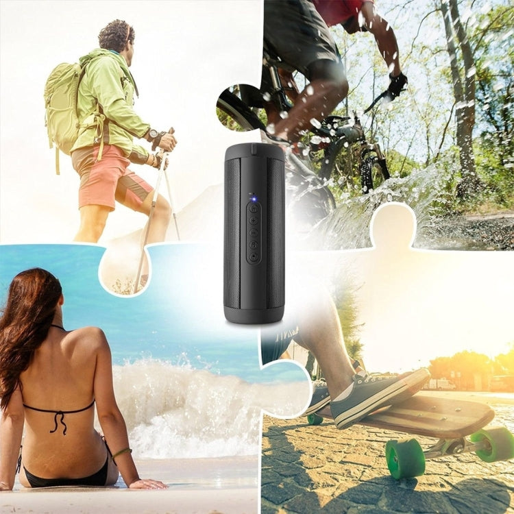 T2 3ATM Waterproof Portable Bluetooth Stereo Speaker, with Built-in MIC & LED & Hanging Hook, Support Hands-free Calls & TF Card, Bluetooth Distance: 10m (Blue) - Waterproof Speaker by buy2fix | Online Shopping UK | buy2fix