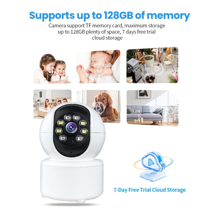 A10 Mini 360 PTZ WiFi Surveillance Camera Smart Home IP Camera Night Vision Baby Monitor (White) - Wireless Camera by buy2fix | Online Shopping UK | buy2fix