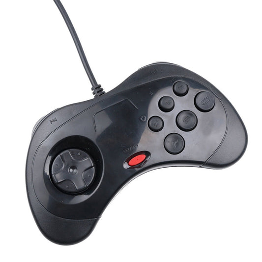 USB Computer Game Handle Controller for Sega Saturn(Black) by buy2fix