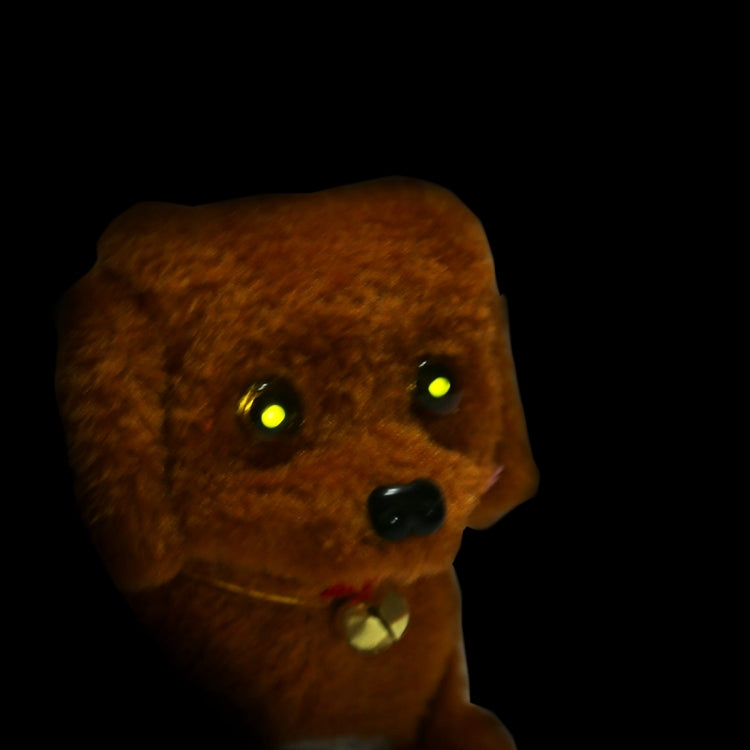 2 PCS Plush Puppy Electric Toys Can Will Move Forward / Will Backwards / Sounding and Luminous Eyes, Random Color Delivery by buy2fix