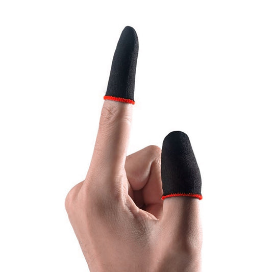 1 Pair Carbon Fiber Breathable Mobile Phone Game Touch Screen Finger Cover for Thumb / Index Finger (Black Red) - Gaming Finger Sleeves by buy2fix | Online Shopping UK | buy2fix