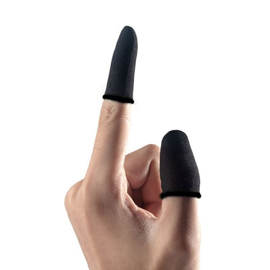1 Pair Carbon Fiber Breathable Mobile Phone Game Touch Screen Finger Cover for Thumb / Index Finger (Black) - Gaming Finger Sleeves by buy2fix | Online Shopping UK | buy2fix