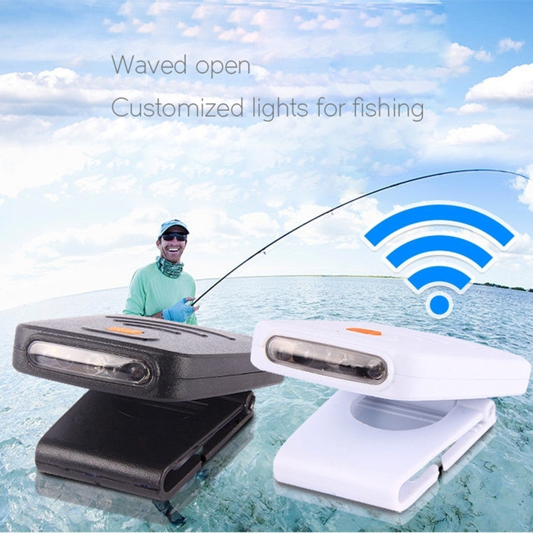 Portable Infrared Sensor LED Rechargeable Clip Hat Cap Lamp Fishing Headlamp for Fishing Camping Hiking (Black) - Others by buy2fix | Online Shopping UK | buy2fix