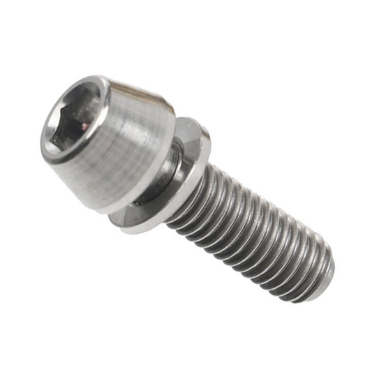 TOSEEK Bicycle Handlebar Stem Screw Titanium Alloy M5x16mm Mountain Bike Fixed Gear Handlebar Stem Screw with Gasket (Titanium Color) - Bicycle Grips by TOSEEK | Online Shopping UK | buy2fix