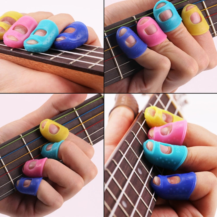 10 PCS Guitar Ukulele Stringed Instrument Finger Protector Anti-pain Finger Cap in Random Color Delivery(Size: M) - String Instrument Accessories by buy2fix | Online Shopping UK | buy2fix