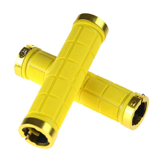 BaseCamp BC-607 1 Pair Bicycle MTB Bike Lock-on Rubber Handlebar Grips (Yellow) - Bicycle Grips by buy2fix | Online Shopping UK | buy2fix