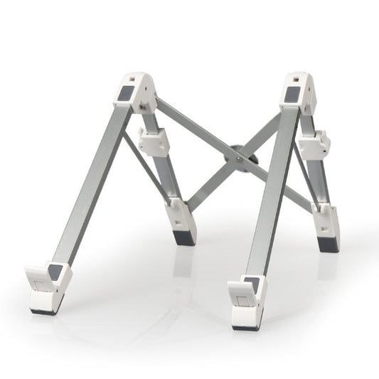 Aluminum Alloy Laptop Height Extender Holder Stand Folding Portable Computer Heat Dissipation Bracket, Size: 24.5x3.3x2.8cm (White) by buy2fix