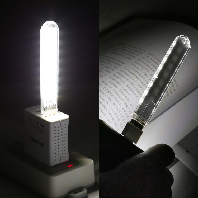 8LEDs 5V 200LM USB LED Book Light Portable Night Light, with Micro Adapter(White Light) by buy2fix