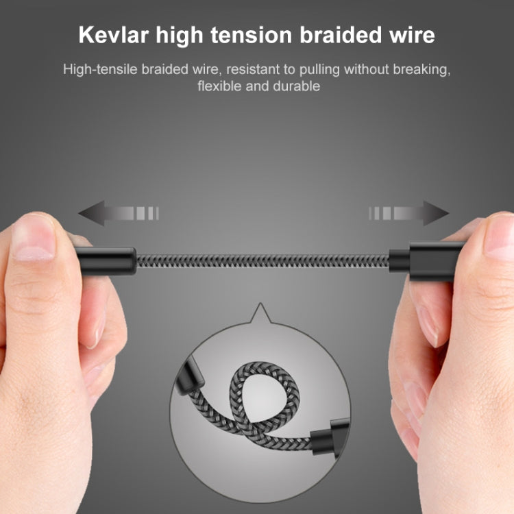 TA12-R2 USB-C / Type-C Male to 3.5mm Audio Female Single Crystal Copper Braid Earphone Adapter(Black Grey) by buy2fix