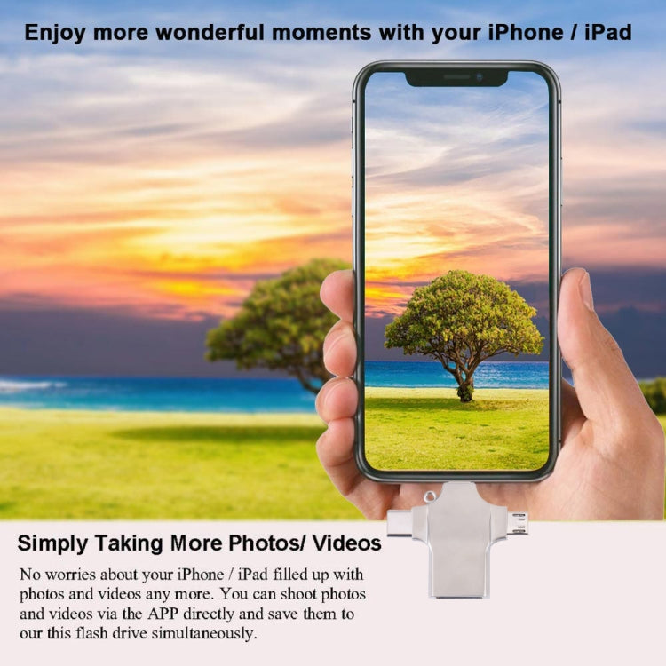 4 in 1 8 Pin + Micro USB + USB-C / Type-C to USB Metal Card Reader - U Disk & Card Reader by buy2fix | Online Shopping UK | buy2fix