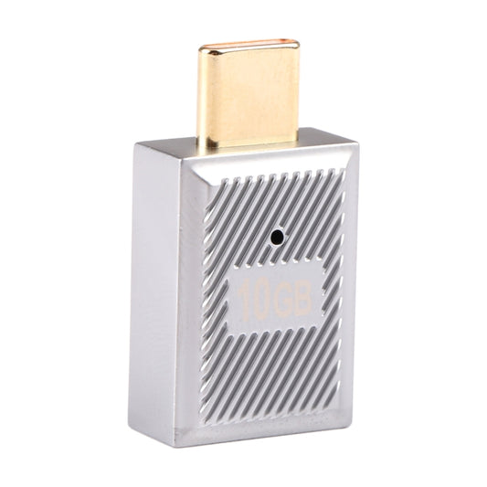 USB-C / Type-C Male to USB Female 10 Gbps Straight Charging Adapter (Silver) by buy2fix