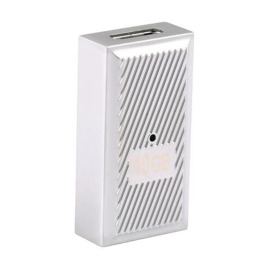 USB Female to USB-C / Type-C Female 10 Gbps Straight Charging Adapter (Silver) - Cable & Adapters by buy2fix | Online Shopping UK | buy2fix