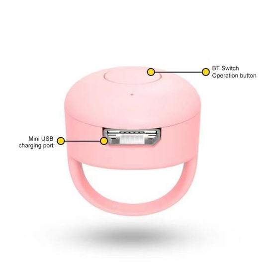 Bluetooth Fingertip Video Controller (Pink) - Phone Remote Control by buy2fix | Online Shopping UK | buy2fix