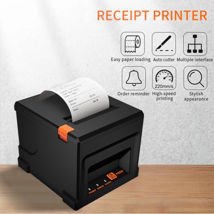 ZJ-8360 II USB and LAN Interface Auto-cutter 80mm Thermal Receipt Printer(UK Plug) - Receipt Printers by buy2fix | Online Shopping UK | buy2fix