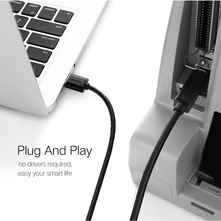 UGREEN USB 2.0 Nickel-plated Printer Cable Data Cable, For Canon, Epson, HP, Cable Length: 1m - USB Cable by UGREEN | Online Shopping UK | buy2fix