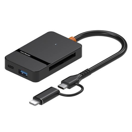 ADS-315 8 in 1 Type-C+8 Pin Multi-function Card Reader by buy2fix