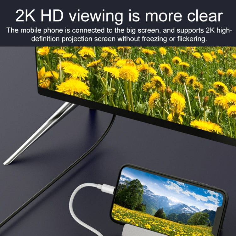 75215 5 in 1 8 Pin to HDMI + SD Card Slot + TF Card Slot + USB + 8 Pin Charging Port HD Video Converter by buy2fix