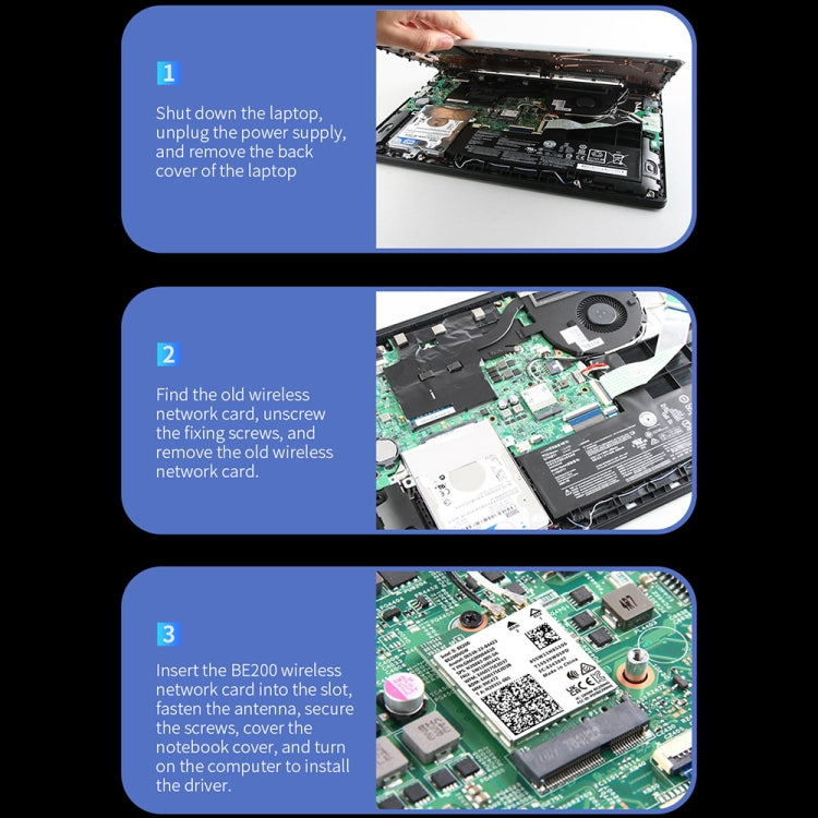 COMFAST CF-BE200-M WiFi7 BT5.4 Tri-Band Wireless Network Adapter M.2 Network WiFi Module by COMFAST