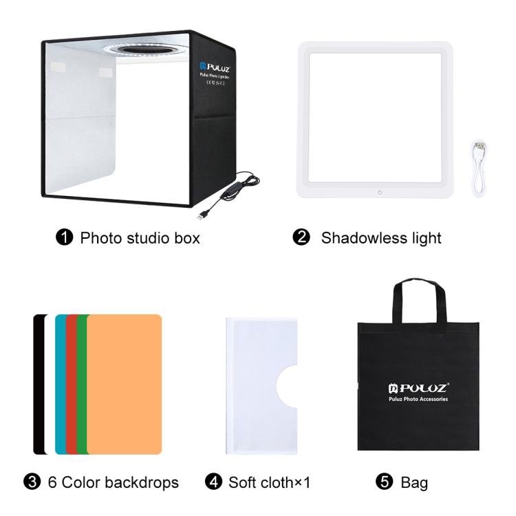 PULUZ 30cm Folding Ring Light Photo Lighting Studio Shooting Tent Box with Shadowless Light Panel by PULUZ