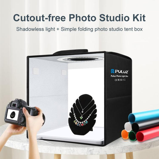 PULUZ 30cm Folding Ring Light Photo Lighting Studio Shooting Tent Box with Shadowless Light Panel by PULUZ