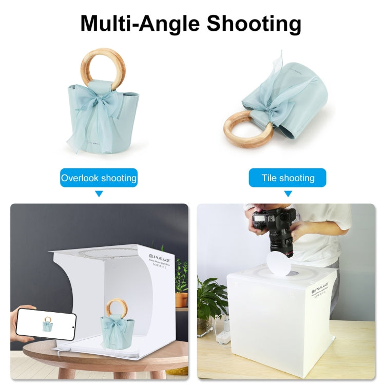 PULUZ 30cm Folding Ring Light Board Photo Lighting Studio Shooting Tent Box Kit Box with Shadowless Light Panel - by PULUZ | Online Shopping UK | buy2fix