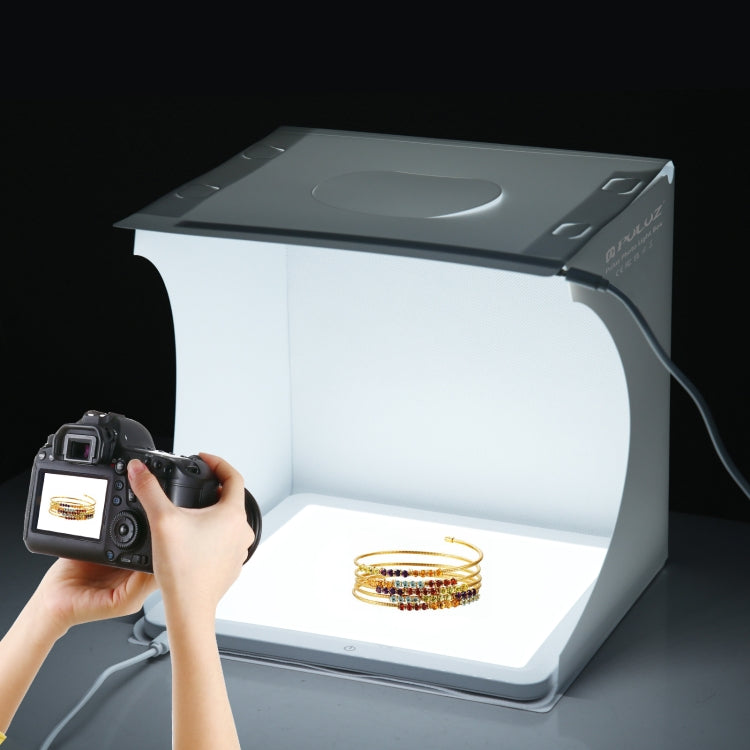 PULUZ 30cm Folding Ring Light Board Photo Lighting Studio Shooting Tent Box Kit Box with Shadowless Light Panel - by PULUZ | Online Shopping UK | buy2fix