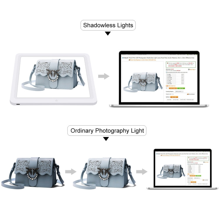 PULUZ 30cm Folding Ring Light Board Photo Lighting Studio Shooting Tent Box Kit Box with Shadowless Light Panel - by PULUZ | Online Shopping UK | buy2fix