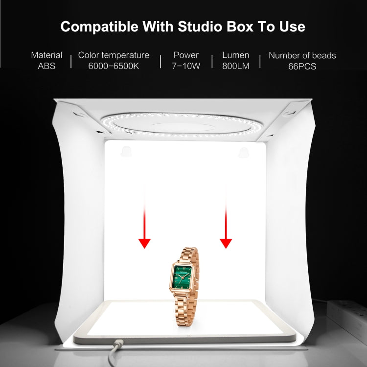 PULUZ 30cm Folding Ring Light Board Photo Lighting Studio Shooting Tent Box Kit Box with Shadowless Light Panel - by PULUZ | Online Shopping UK | buy2fix