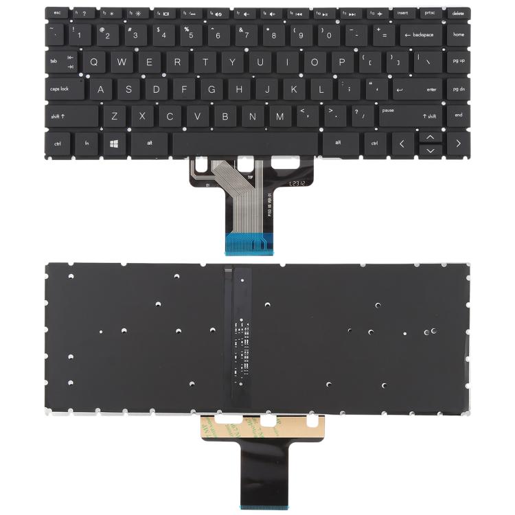 For HP Pavilion X360 14S-DK 14S-DP 14S-DQ 14S-CR 14s-CF 14-CE 14-CF 14S-DF/DK 14-CK 14-CD 14-CM 14S-DR 14S-fr US Version Keyboard with Backlight (Black) - Replacement Keyboards by buy2fix | Online Shopping UK | buy2fix