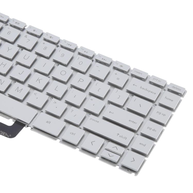 For HP Pavilion X360 14S-DK 14S-DP 14S-DQ 14S-CR 14s-CF 14-CE 14-CF 14S-DF/DK 14-CK 14-CD 14-CM 14S-DR 14S-fr US Version Keyboard with Backlight (Silver) - Replacement Keyboards by buy2fix | Online Shopping UK | buy2fix