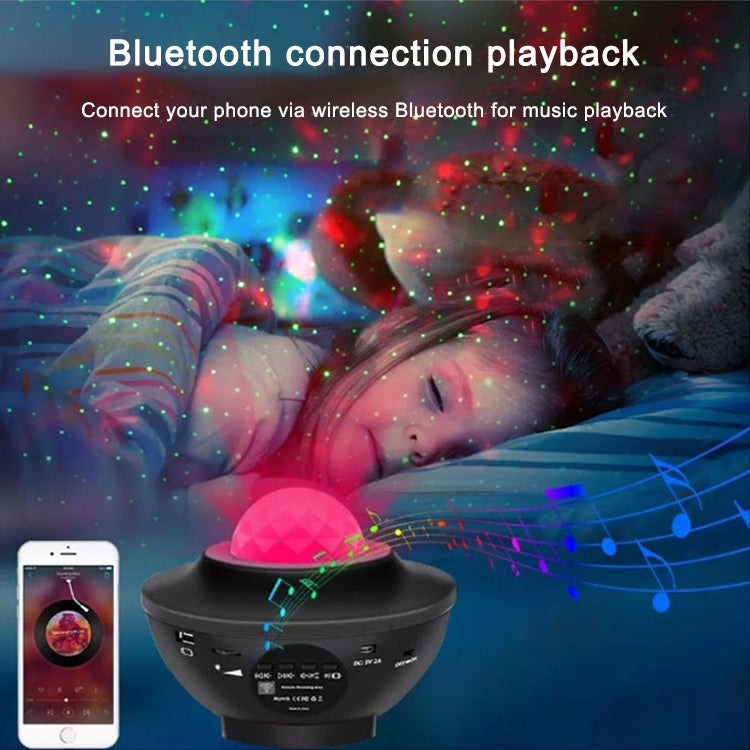 8W USB Charging Music Starry Sky Water Texture Light Atmosphere Lamp with Remote Control (White) by buy2fix