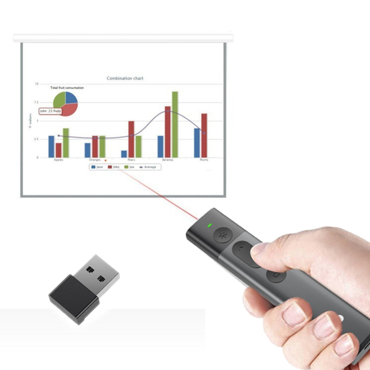 DOOSL DSIT036 Red Laser Pointer 2.4GHz Wireless Presenter PowerPoint Clicker - by DOOSL | Online Shopping UK | buy2fix