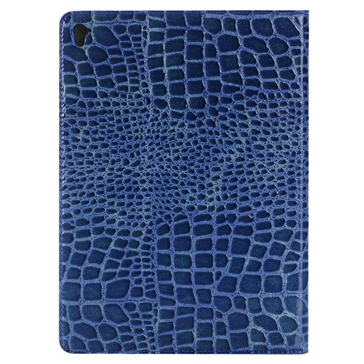 Crocodile Texture Horizontal Flip Leather Case with Holder & Card Slots & Wallet for iPad Pro 9.7 inch(Blue) - iPad Pro 9.7 inch Cases by buy2fix | Online Shopping UK | buy2fix