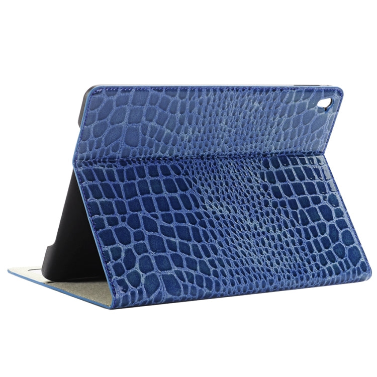 Crocodile Texture Horizontal Flip Leather Case with Holder & Card Slots & Wallet for iPad Pro 9.7 inch(Blue) - iPad Pro 9.7 inch Cases by buy2fix | Online Shopping UK | buy2fix