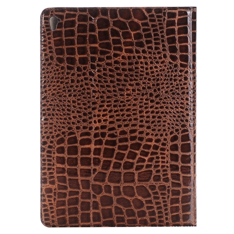 Crocodile Texture Horizontal Flip Leather Case with Holder & Card Slots & Wallet for iPad Pro 9.7 inch(Brown) - iPad Pro 9.7 inch Cases by buy2fix | Online Shopping UK | buy2fix