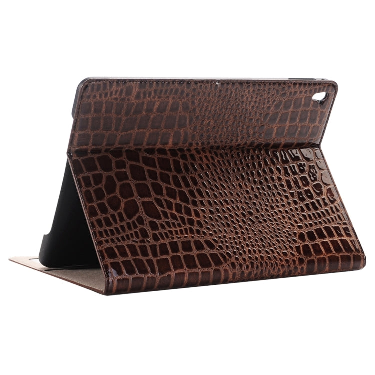 Crocodile Texture Horizontal Flip Leather Case with Holder & Card Slots & Wallet for iPad Pro 9.7 inch(Brown) - iPad Pro 9.7 inch Cases by buy2fix | Online Shopping UK | buy2fix