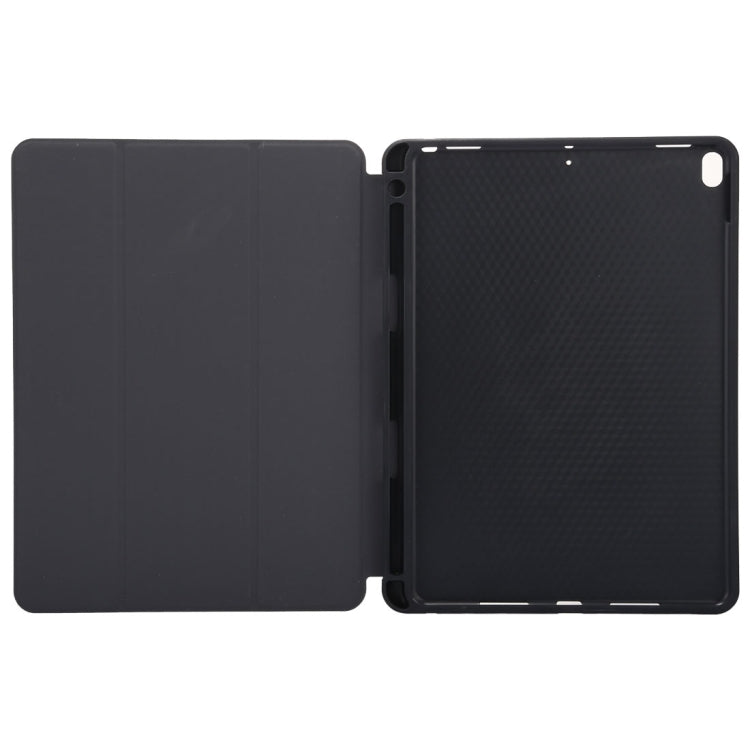 Cloth Texture Pattern Case for iPad 9.7 (2018) & iPad 9.7 inch (2017), with Three-folding Holder & Pen Slots(Grey) - iPad 9.7 (2018) & (2017) Cases by buy2fix | Online Shopping UK | buy2fix