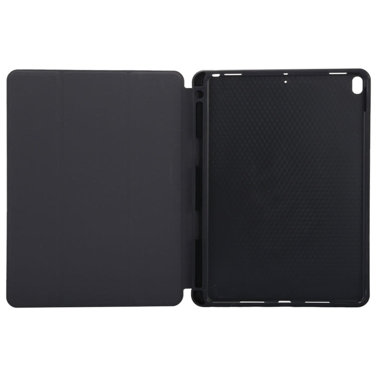 Cloth Texture Pattern Case for iPad 9.7 (2018) & iPad 9.7 inch (2017), with Three-folding Holder & Pen Slots(Blue) - iPad 9.7 (2018) & (2017) Cases by buy2fix | Online Shopping UK | buy2fix