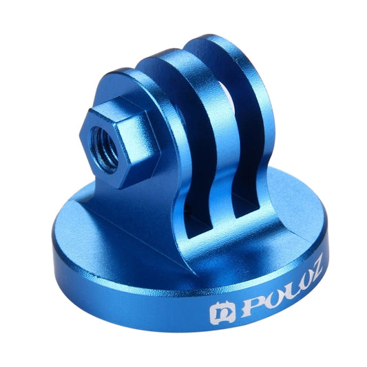 PULUZ 1/4 inch Screw Hole Tripod Mount CNC Adapter for GoPro, Insta360, DJI and Other Action Cameras(Blue) - Connection Mount by PULUZ | Online Shopping UK | buy2fix