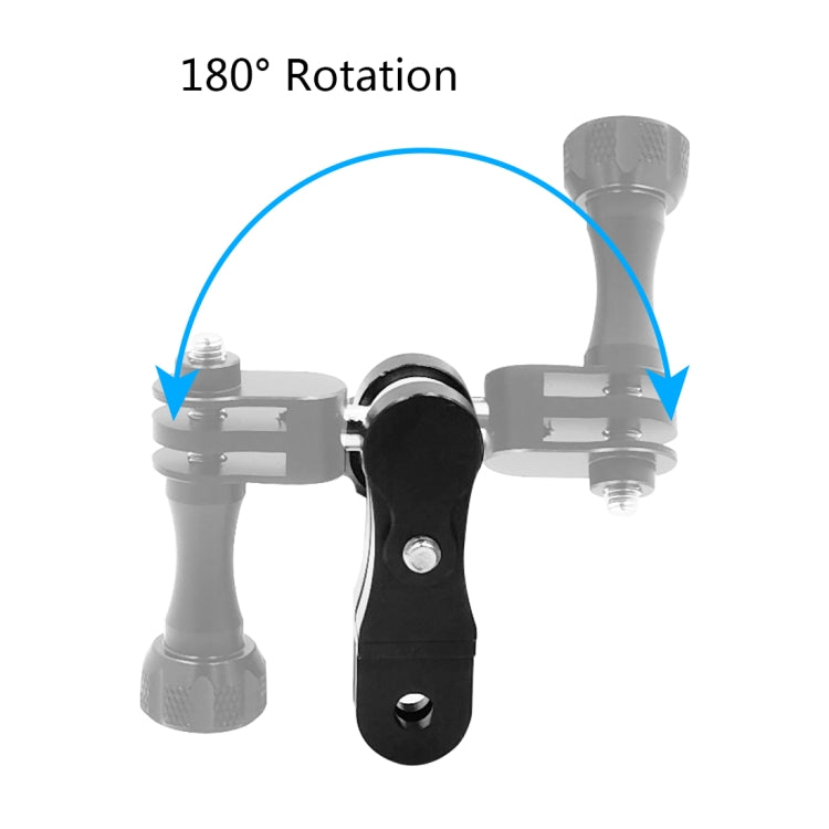 PULUZ CNC Aluminum Ball Joint Mount with 2 Long Screws for GoPro, Insta360, DJI and Other Action Cameras(Black) - Connection Mount by PULUZ | Online Shopping UK | buy2fix