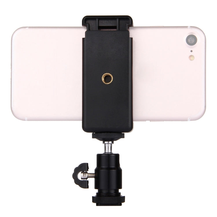 PULUZ 1/4 inch Hot Shoe Tripod Head + Tripod Stand Clamp for iPhone, Samsung, Huawei, HTC, 5.5cm - 8cm Width Smartphones - Stand by PULUZ | Online Shopping UK | buy2fix