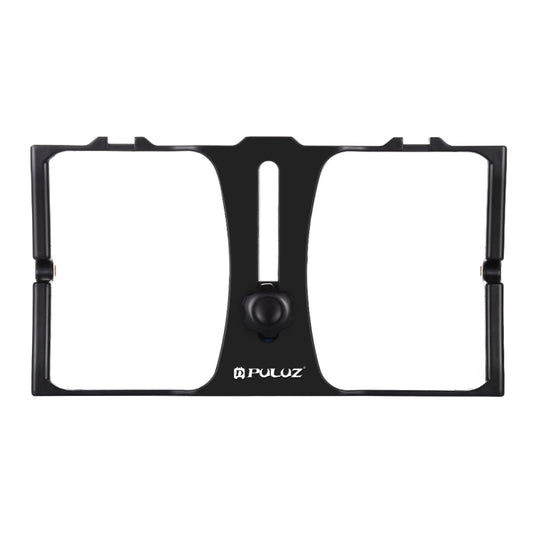 PULUZ Vlogging Live Broadcast Smartphone Video Rig Filmmaking Recording Handle Stabilizer Bracket for iPhone, Galaxy, Huawei, Xiaomi, HTC, LG, Google, and Other Smartphones(Blue) by PULUZ