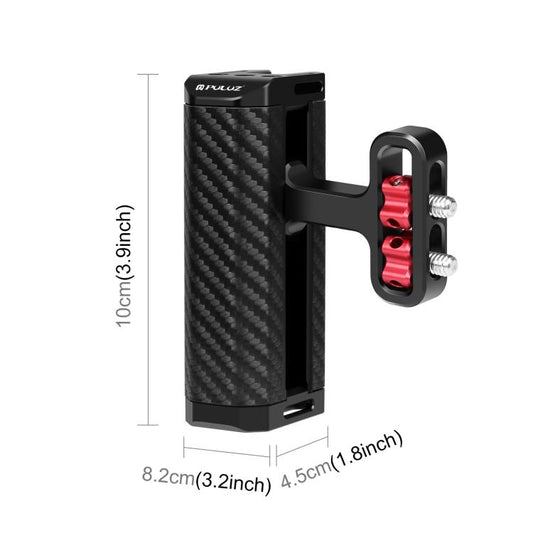 PULUZ Universal Camera Metal Side Handle with Cold Shoe Mount for Camera Cage Stabilizer (Black) - Camera Stabilizer by PULUZ | Online Shopping UK | buy2fix