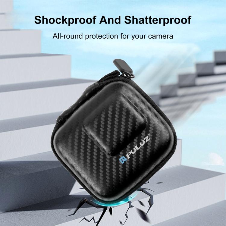 PULUZ Mini Portable Carbon Fiber Storage Bag for GoPro HERO13 Black /12 Black /11 Black /10 Black /9 Black and other Similar Size Cameras - Case & Bags by PULUZ | Online Shopping UK | buy2fix