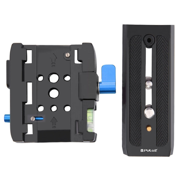 PULUZ Quick Release Clamp Adapter + Quick Release Plate for DSLR & SLR Cameras(Black) - Quick Release Plate by PULUZ | Online Shopping UK | buy2fix
