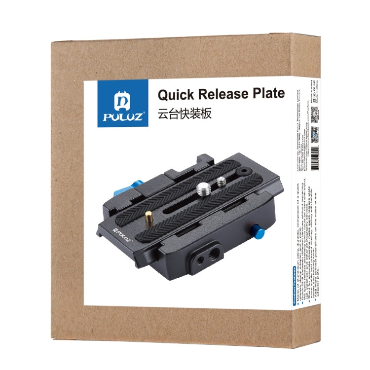 PULUZ Quick Release Clamp Adapter + Quick Release Plate for DSLR & SLR Cameras(Black) - Quick Release Plate by PULUZ | Online Shopping UK | buy2fix