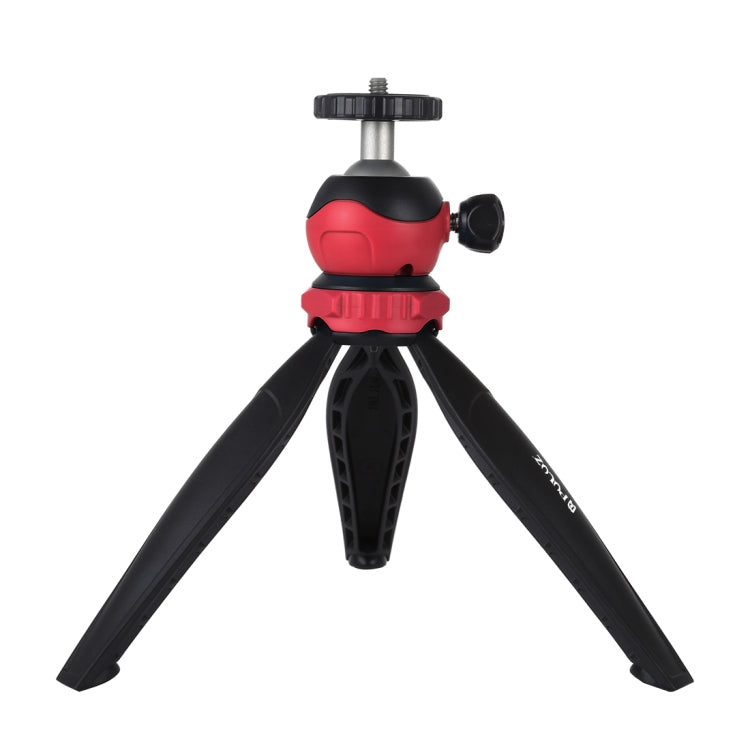 PULUZ 20cm Pocket Plastic Tripod Mount with 360 Degree Ball Head for Smartphones, GoPro, DSLR Cameras(Red) - Tripods by PULUZ | Online Shopping UK | buy2fix