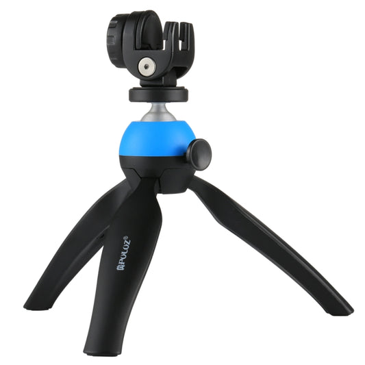 PULUZ Pocket Mini Tripod Mount with 360 Degree Ball Head & Phone Clamp for Smartphones(Blue) by PULUZ